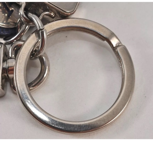 Auth Louis Vuitton Taiga Rama Porte Cles Neo LV Clue Bag Charm blue initials MH - Picture 10 of 13